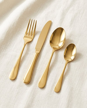 The Gold Flatware Set · 24 Pieces