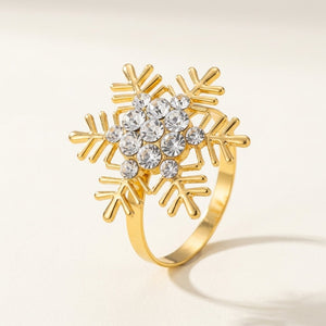 The Snowflake Napkin Rings · Set of 6