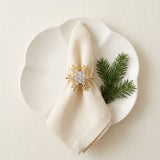 The Snowflake Napkin Rings · Set of 6