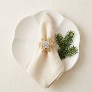 The Snowflake Napkin Rings · Set of 6