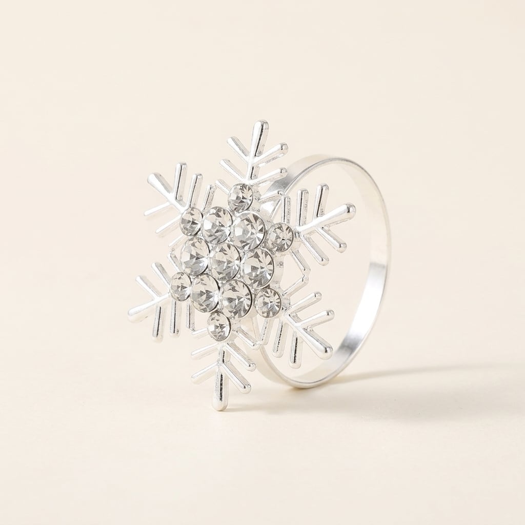 The Snowflake Napkin Rings · Set of 6