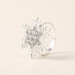 The Snowflake Napkin Rings · Set of 6