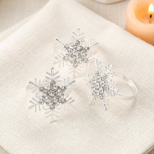 The Snowflake Napkin Rings · Set of 6